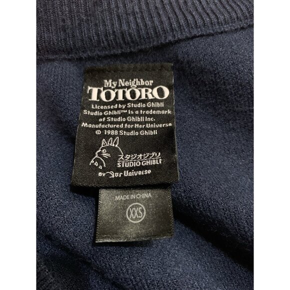 My Neighbor Totoro Cardigan Sz XXS oversized Studio Ghibli Button Front Kawaii - Picture 4 of 6